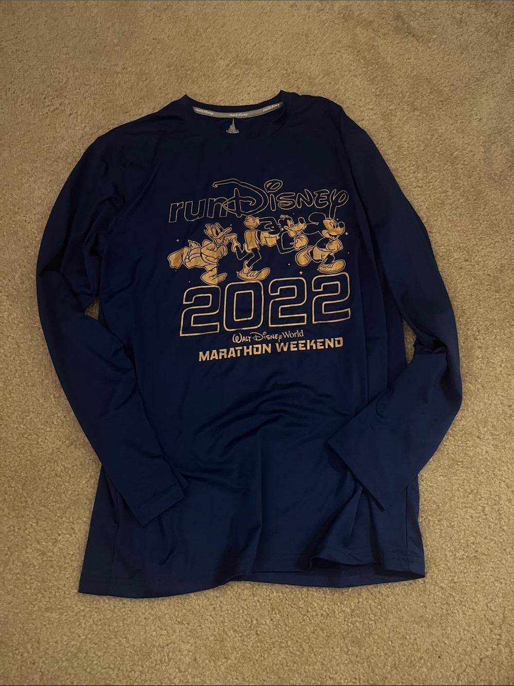 Disney Navy Long-Sleeve RunDisney 2022 Marathon Tee